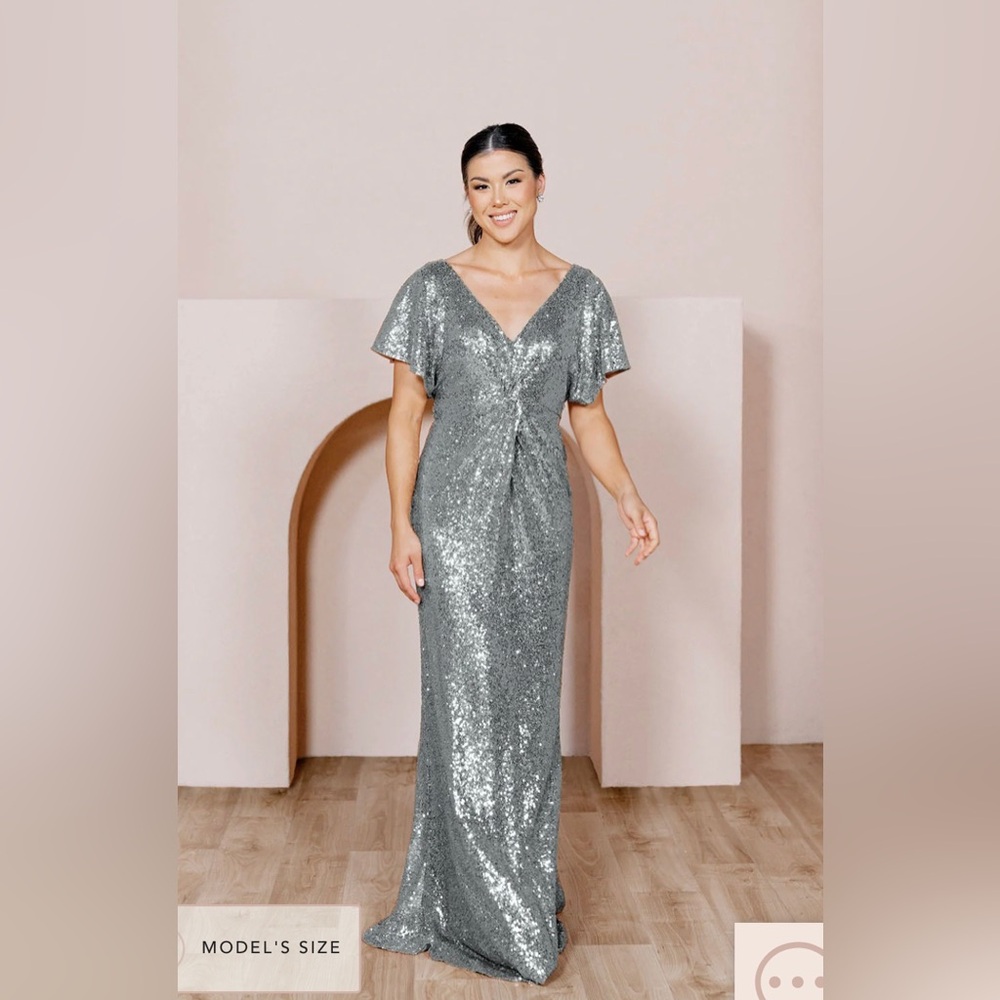 Revelry Gwen Sequin Dress — Silver